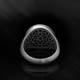 Sterling Silver Cross Medal Ring, Crucifix Signet Man Rings, Religious Gift For Dad, Cross Statement Man Ring, Unique Gift For Father's Day