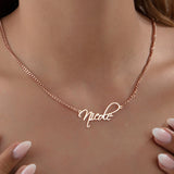 Custom Name Necklace with Cuban Chain