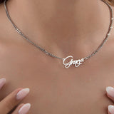 Custom Name Necklace with Cuban Chain