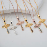 Personalized Birthstone Cross Necklace