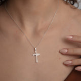 Personalized Birthstone Cross Necklace