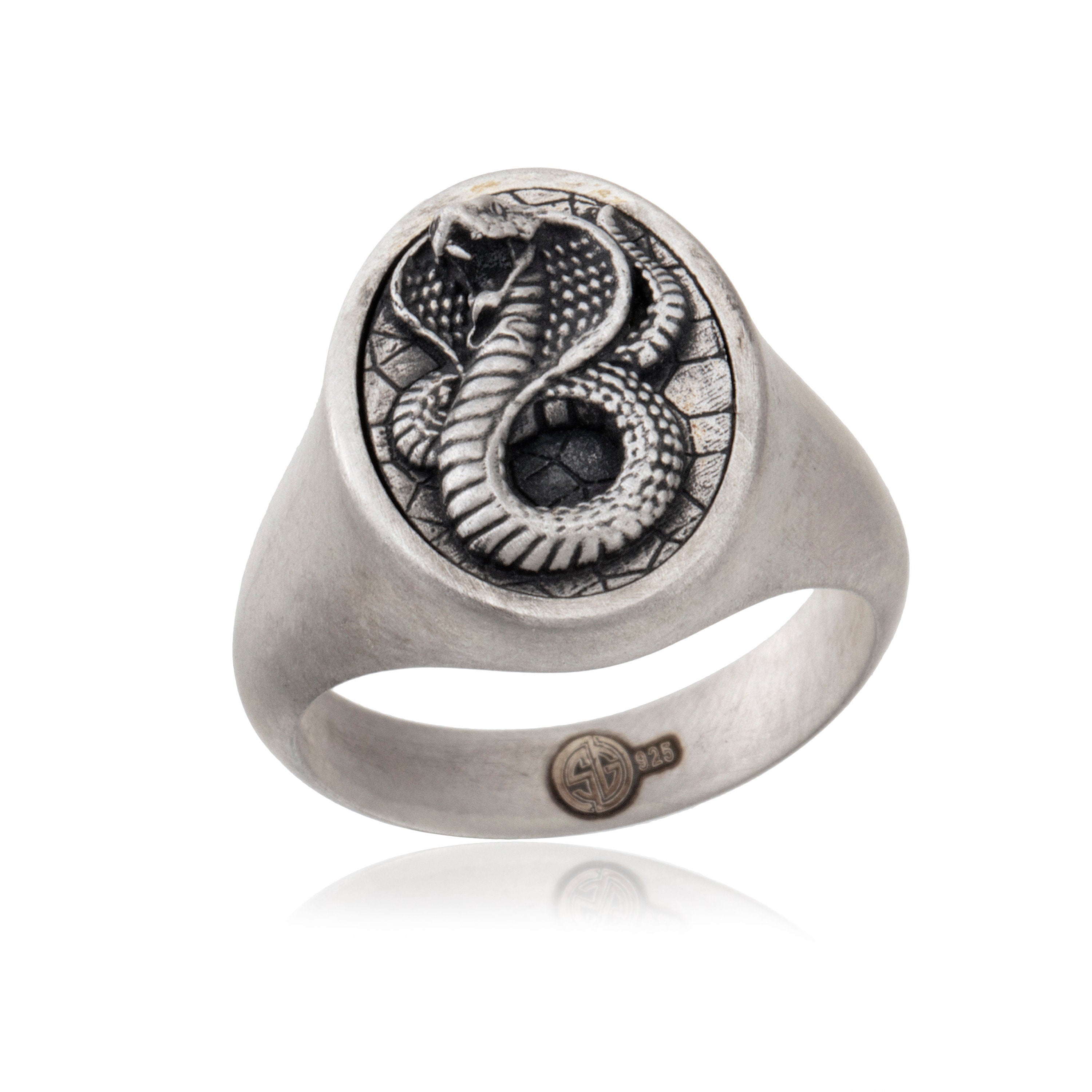 Sterling Silver Cobra Snake Ring, Men's Animal Statement Rings, Snake Rings, Gifts For Men, Gift For Fathers, Unique Gift For Father's Day