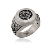 Sterling Silver Masonic Ring – Square & Compass Freemason Jewelry