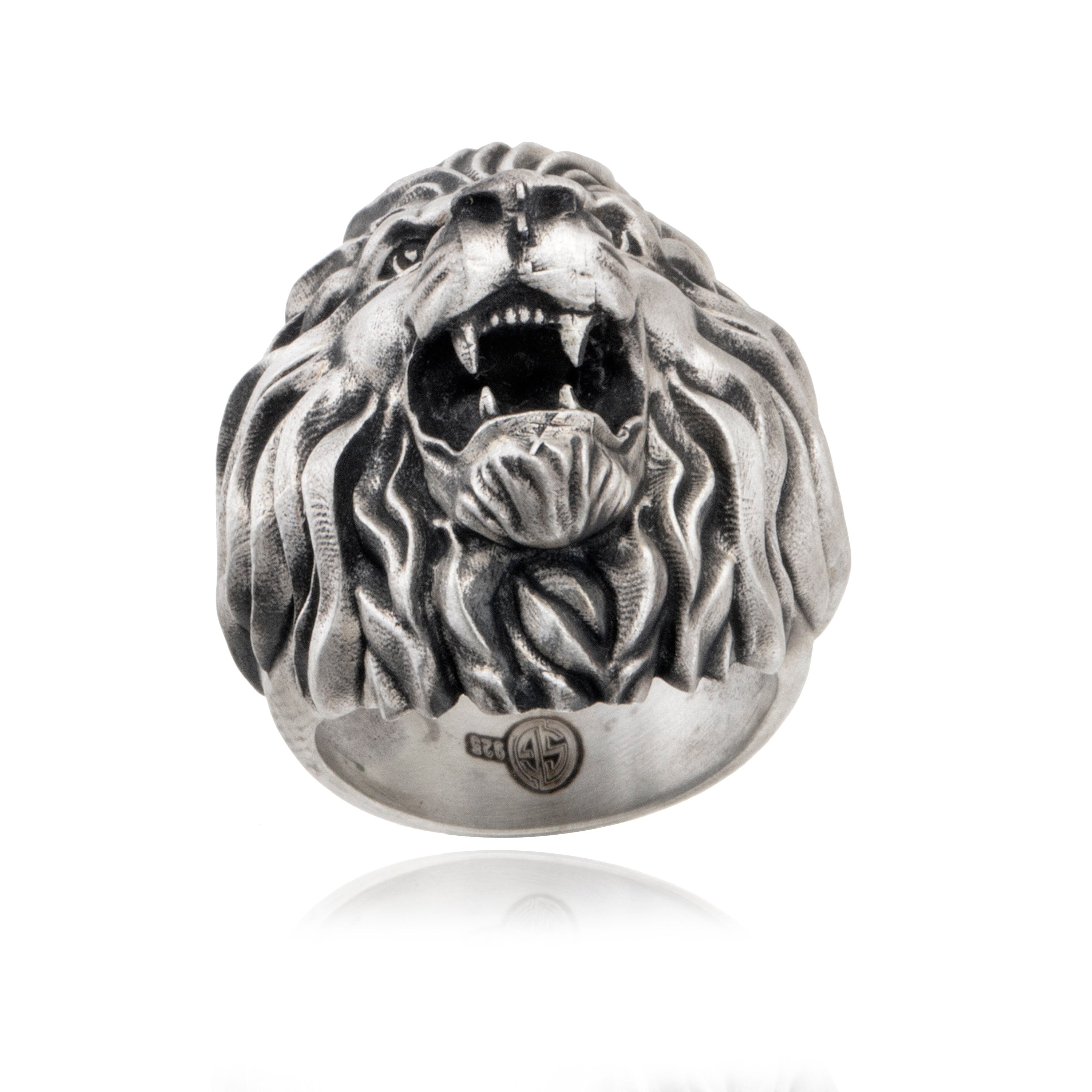 Silver Lion Men Ring, African Lion Ring, Statement Rings, Animal Signet Rings, Gift For Men, Gift for Fathers, Unique Gift For Father's Day