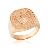 14K Gold St Michael The Archangel Ring, Saint Michael Commander Of The Army Of God, Religious Signet Man Ring, Unique Gift For Father's Day