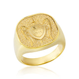 14K Gold St Michael The Archangel Ring, Saint Michael Commander Of The Army Of God, Religious Signet Man Ring, Unique Gift For Father's Day