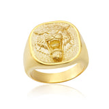 18K Gold Tiger Rings, 14K Gold Signet Animal Rings, 10K Tiger Head Ring, Gifts For Men, Men's Statement Rings, Unique Gift For Father's Day