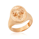 14K Gold Ram Ring For Men, Men's Gold Statement Rings, 18K Solid Gold Ram Zodiac Ring, Animal Jewelry For Men, Unique Gift For Father's Day