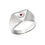 14K Gold Freemason Ring, Solid Gold Master Mason Ring, Freemasonry Ring, Knights Templar Ring, Illuminati Eye, Unique Gift For Father's Day