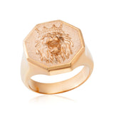14K Solid Gold Lion King Rings, 10K Lion Head Statement Ring, Animal Signet Rings For Men, Men's Gift Jewelry, Unique Gift For Father's Day