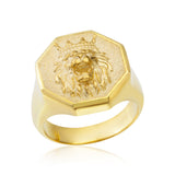 14K Solid Gold Lion King Rings, 10K Lion Head Statement Ring, Animal Signet Rings For Men, Men's Gift Jewelry, Unique Gift For Father's Day