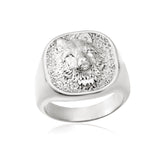 10K Solid Gold Alfa Wolf Head Ring, 14K Wild Wolf Statement Ring, Gift For Men, 18K Men's Animal Signet Rings, Unique Gift For Father's Day