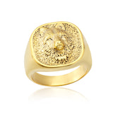 10K Solid Gold Alfa Wolf Head Ring, 14K Wild Wolf Statement Ring, Gift For Men, 18K Men's Animal Signet Rings, Unique Gift For Father's Day