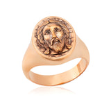 14K Solid Gold Christ Jesus Man Ring, 10K Jesus Statement Rings for Men, Gifts For Men, 18K Religious Rings, Unique Gift For Father's Day