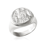 14K Gold Pope Joannes Paulus Ring, Religious Catholic Man Rings, St Joannes Paulus II Redemptionis 1983 Medal, Unique Gift For Father's Day