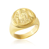 14K Gold Pope Joannes Paulus Ring, Religious Catholic Man Rings, St Joannes Paulus II Redemptionis 1983 Medal, Unique Gift For Father's Day