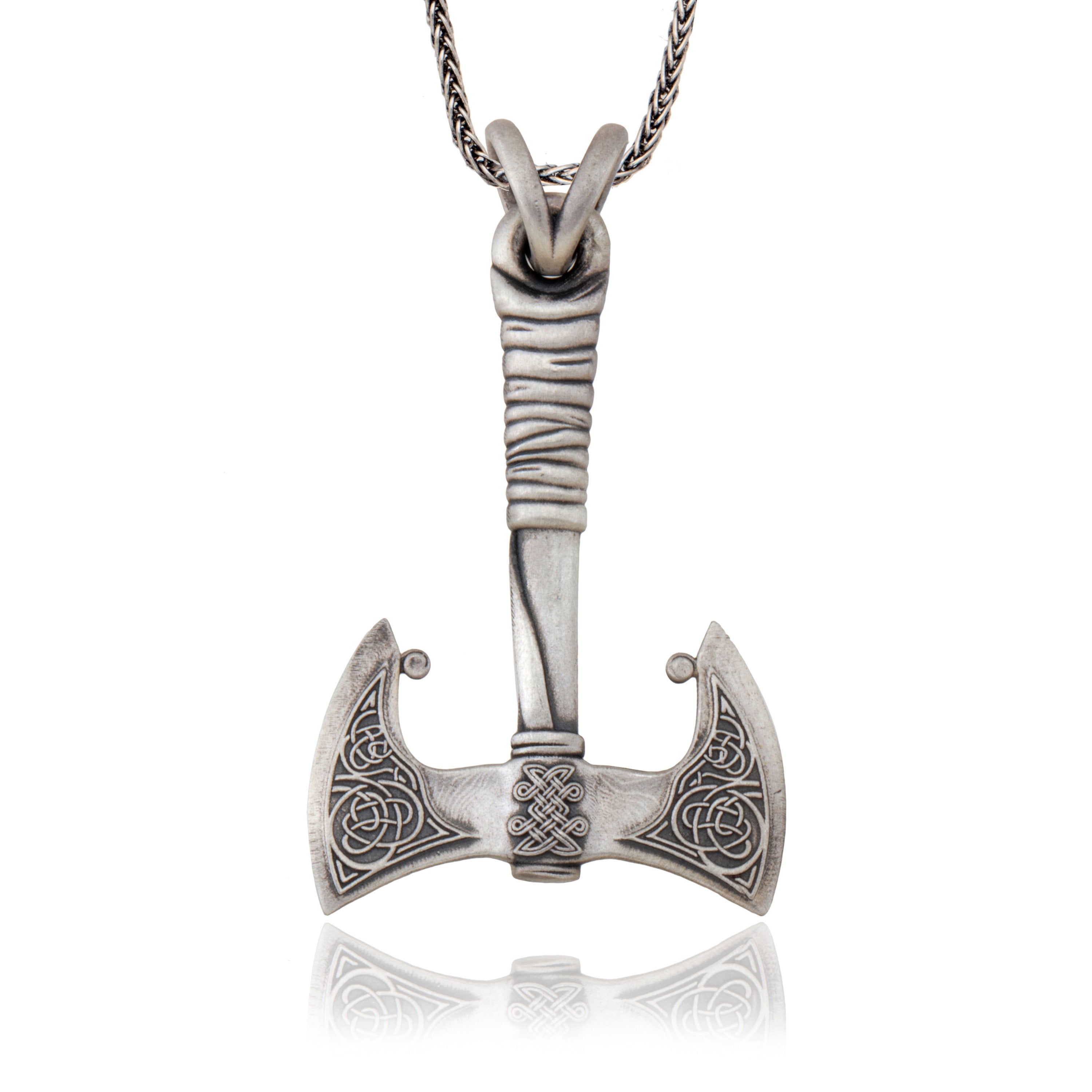 Silver Axe Necklace, Axe Pendants With Chain, Viking Axe Necklace, Kratos War Axe, Scandinavian Men Necklaces, Unique Gift For Father's Day