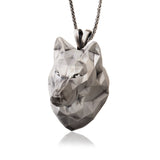 Wild Wolf Men Pendants, Wolf Head Necklace, 925 Sterling Silver Wolf Necklace, Animal Pendants, Gifts For Men, Unique Gift For Father's Day