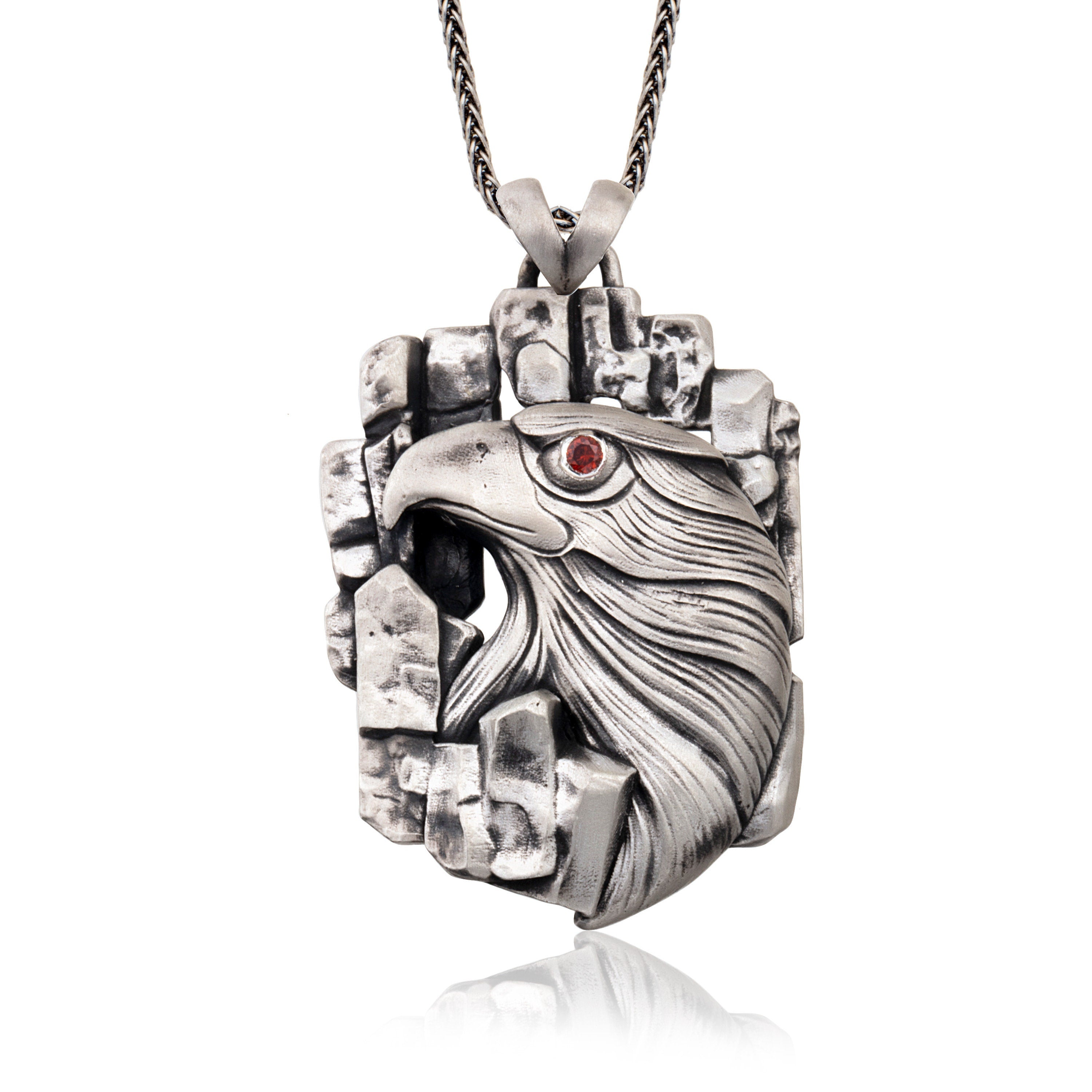 Sterling Silver Eagle Pendants, American Eagle Necklaces, Eagle Man Pendants, Animal Necklaces, Father's Gift, Unique Gift For Father's Day