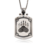 Silver Bear Necklace, 925 Silver Animal Jewelry, Nordic Bear Pendants, Bear Man Medallion, Bear Claw Necklace, Unique Gift For Father's Day