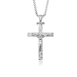 14K Gold Cross Necklace For Men, 18K Gold Cross Cuban Chain Necklace, Religious Jewelry, Unisex Cross Necklace, Unique Gift For Father's Day