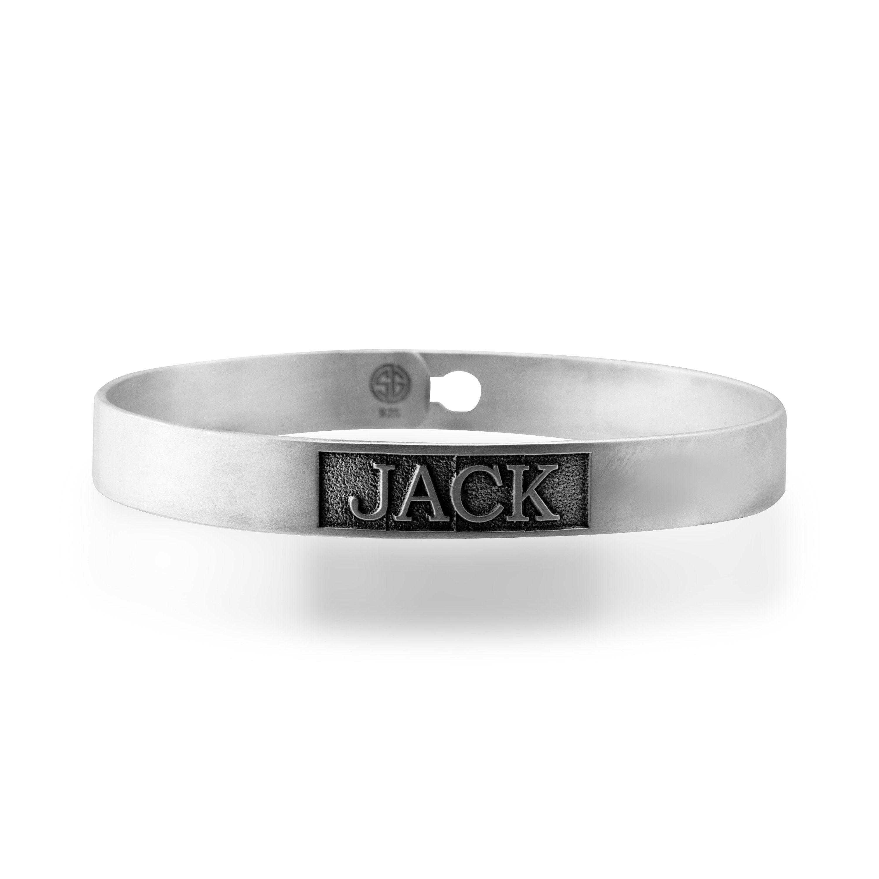 Sterling Silver Name Bracelets, Personalized Men's Jewelry, Gifts For Boyfriends, Family Bracelet For Fathers, Unique Gift For Father's Day