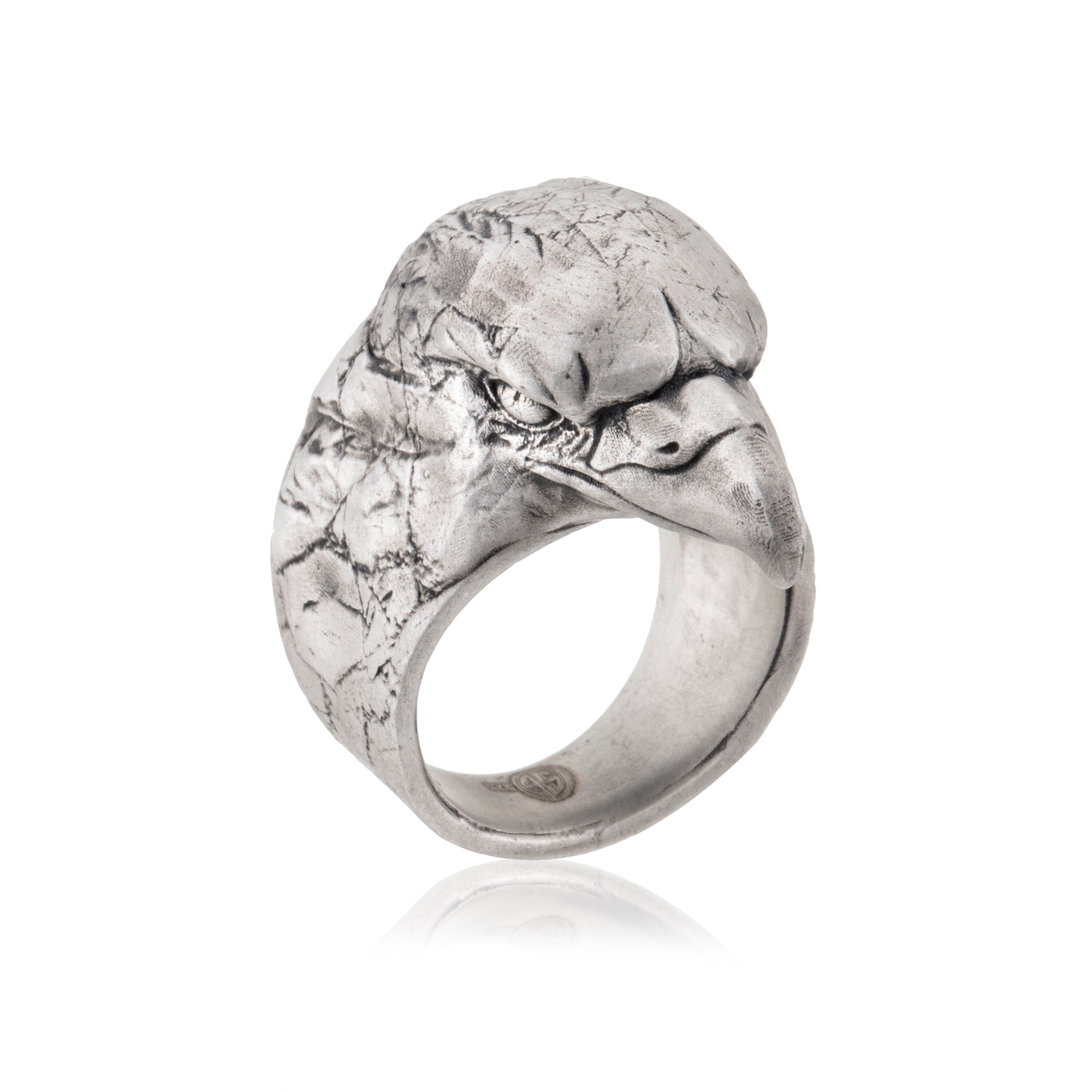 Wild Eagle Men Ring, American Eagle Ring, Solid Silver Eagle Head Ring, Gift For Boyfriends, Gift For Husband, Unique Gift For Father's Day
