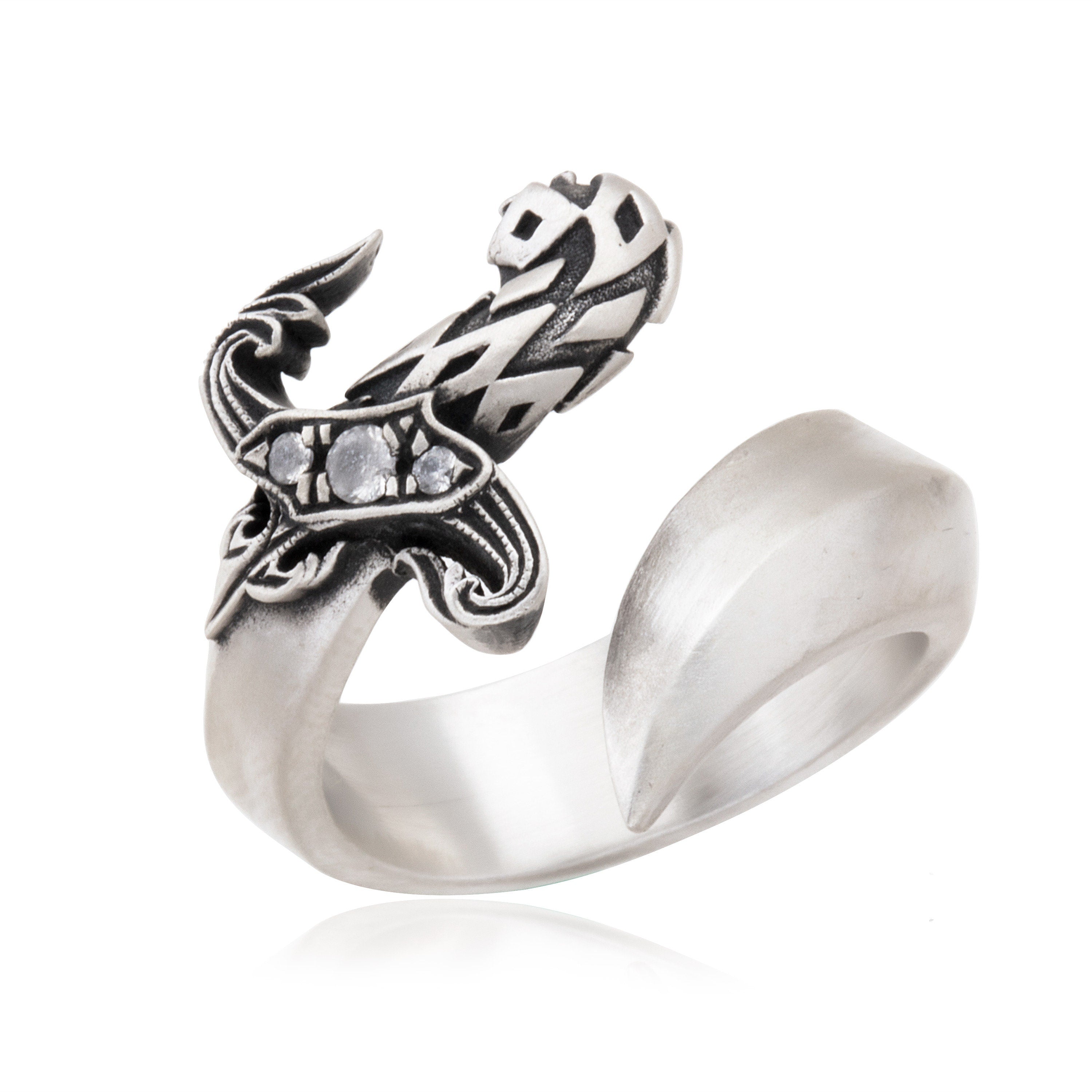 Solid Silver Sword Ring, Gift For Mens, Warrior Sword Man Rings, Handmade Unique Jewelry, Gift For Boyfriends, Unique Gift For Father's Day