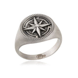 Sterling Silver Compass Rings For Men, Nautical Compass Ring, Gift for Boyfriends, Silver Jewelry for Marines, Unique Gift For Father's Day