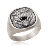 Handmade Silver Tiger Ring, Wild Tiger Ring, Men's Animal Statement Ring, Men's Signet Ring, Gift for Fathers, Unique Gift For Father's Day
