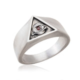 Freemason Ring, 925 Silver Master Masonic Rings, Freemasonry Ring, Knights Templar Rings, Illuminati Eye Ring, Unique Gift For Father's Day