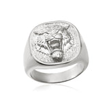 18K Gold Tiger Rings, 14K Gold Signet Animal Rings, 10K Tiger Head Ring, Gifts For Men, Men's Statement Rings, Unique Gift For Father's Day