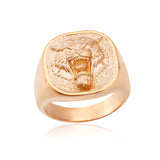 18K Gold Tiger Rings, 14K Gold Signet Animal Rings, 10K Tiger Head Ring, Gifts For Men, Men's Statement Rings, Unique Gift For Father's Day