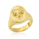 14K Gold Ram Ring For Men, Men's Gold Statement Rings, 18K Solid Gold Ram Zodiac Ring, Animal Jewelry For Men, Unique Gift For Father's Day
