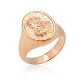 14K Solid Gold Jesus Statement Ring, 10K Gold Jesus Head Ring, Religious Catholic Mens Rings, Gift For Father, Unique Gift For Father's Day