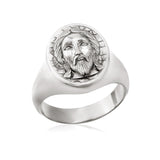 14K Solid Gold Christ Jesus Man Ring, 10K Jesus Statement Rings for Men, Gifts For Men, 18K Religious Rings, Unique Gift For Father's Day