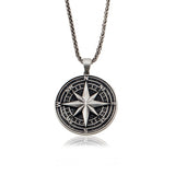 Sterling Silver Compass Necklace For Men, North Star Compass Necklaces, Gift For Sailor Men, Personalized Gift, Unique Gift For Father's Day