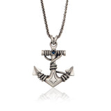 Mariner Men's Silver Anchor Pendant, Nautical Anchor Necklaces, Sterling Silver Anchor Necklace For Sailor Man, Unique Gift For Father's Day