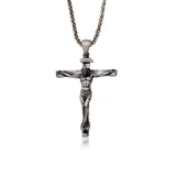 925 Sterling Silver Cross Necklace For Men - Jesus Crucifix Pendant