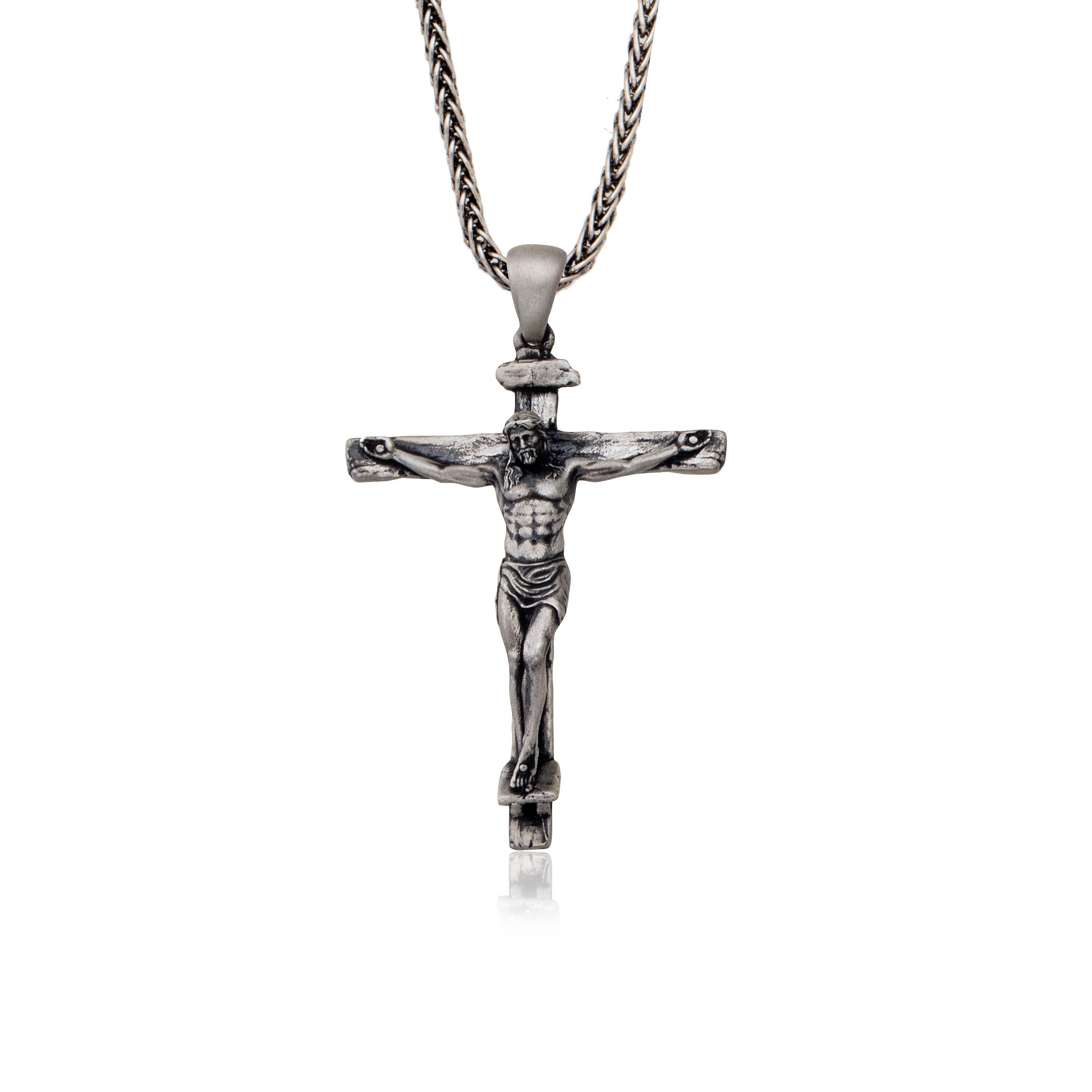 Sterling Silver Cross Necklace For Men, 14K Gold Crucifix Necklace For Women, Religious Jewelry, Gifts For Men, Unique Gift For Father's Day
