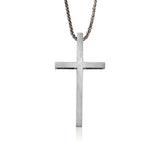Sterling Silver Cross Necklace For Men - Modern Cross Pendant