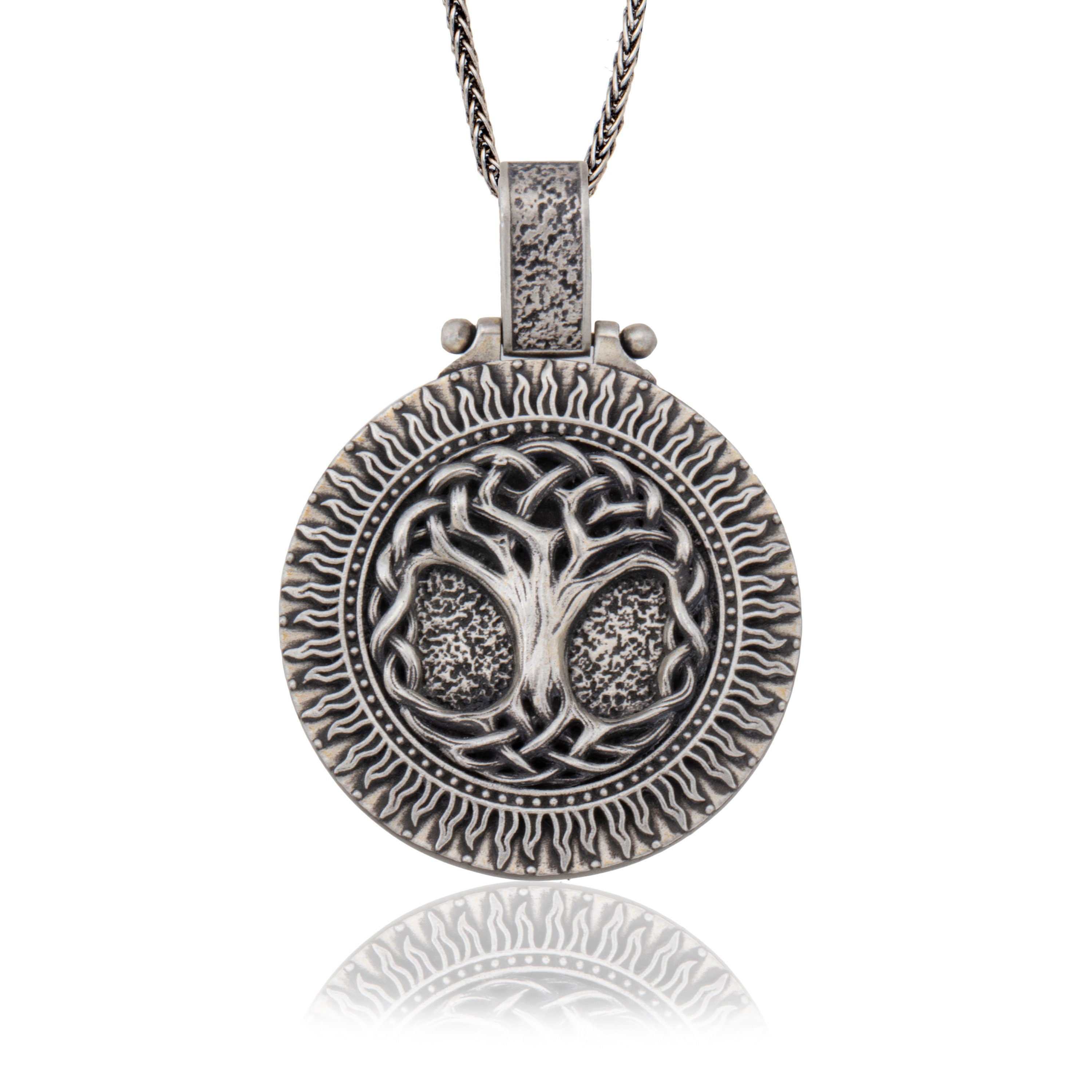 Silver Life Of Tree Necklace, Tree Of Life Viking Pendant, Yggdrasil Scandinavian Medallion, Best Gift For Men, Unique Gift For Father's Day
