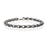 Cross Engraved Chain Bracelet, 925 Silver Crucifix Chain Bracelets, Gift For Fathers, Men's Religious Jewelry, Unique Gift For Father's Day