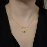 Personalized Birthstone Circle Necklace