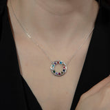 Personalized Birthstone Circle Necklace