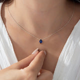 Pear Shaped Birthstone Necklace
