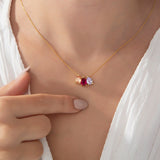 Pear Shaped Birthstone Necklace