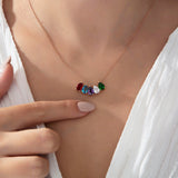 Pear Shaped Birthstone Necklace