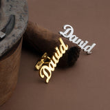 Personalized Silver Name Cufflinks, 14K Gold Customized Cufflink For Men, Groom Wedding Cufflink, Gift For Men, Unique Gift For Father's Day