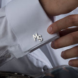 14K Gold Initial Cufflinks For Men, Silver Name Cufflink, Cufflinks For Grooms, Personalized Gifts For Fathers, Unique Gift For Father's Day